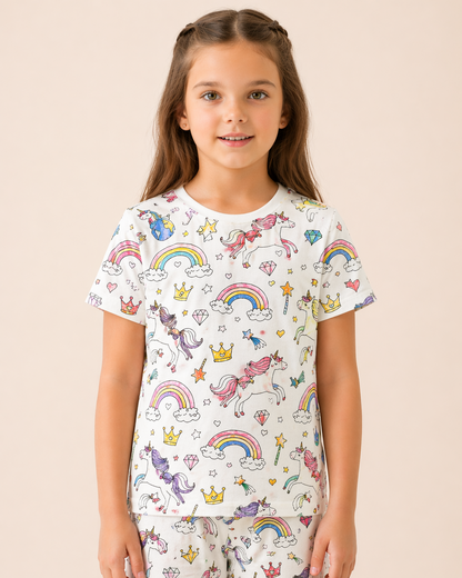 Unicorn Magic Colour-In Short Sleeve Pyjama Set