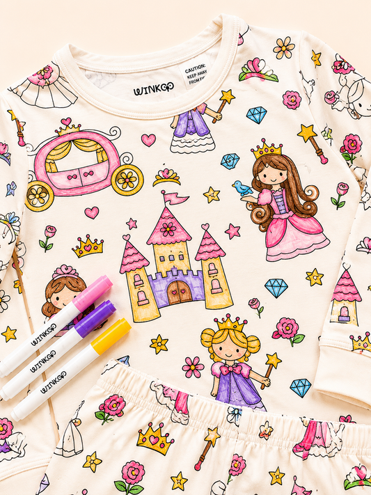 Princess Night Colour-In Long Sleeve Pyjama Set