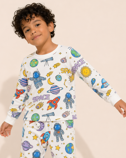 Space Dreams Colour-In Long Sleeve Pyjama Set