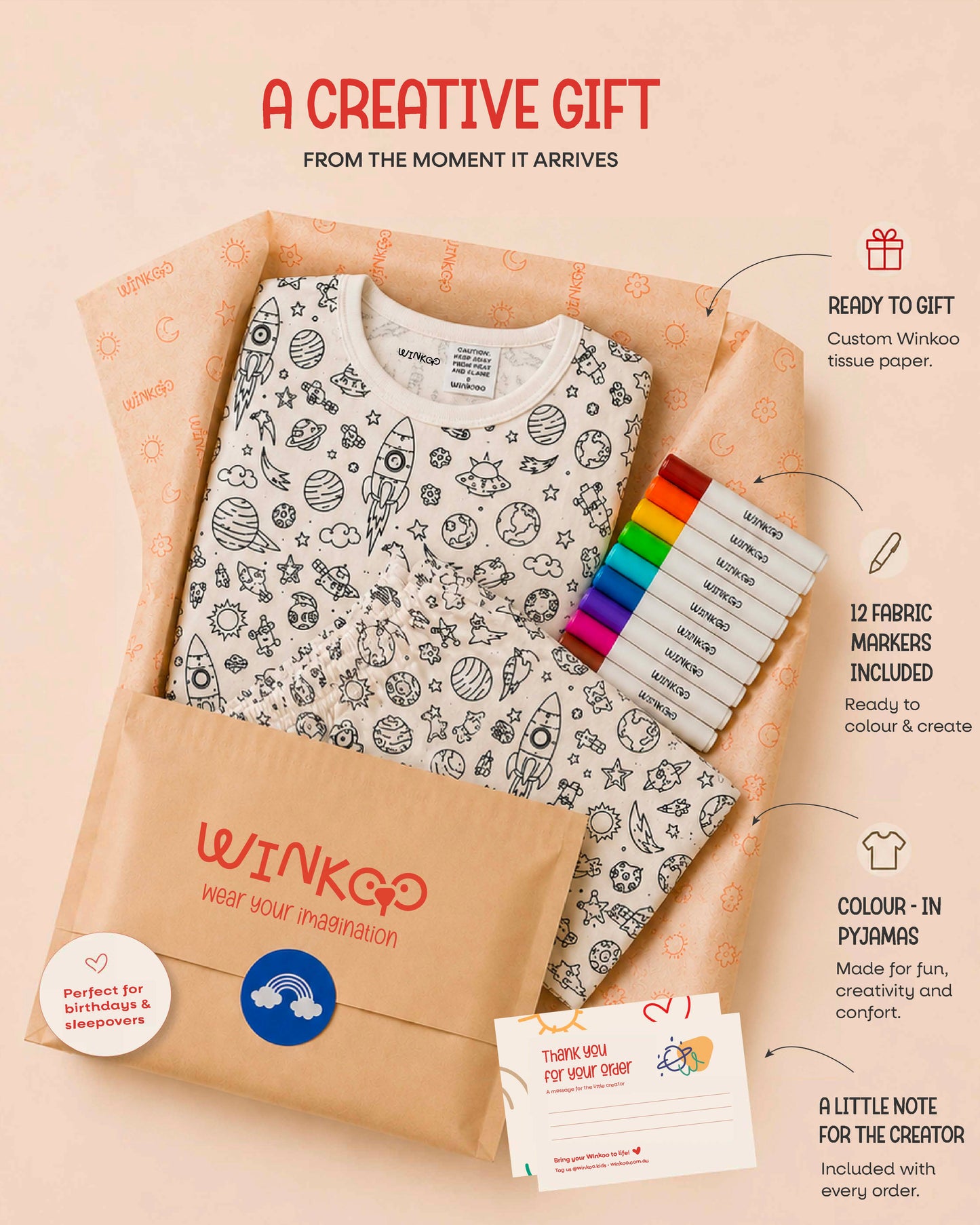 Little Galaxy Colour-In Short Sleeve Pyjama Set
