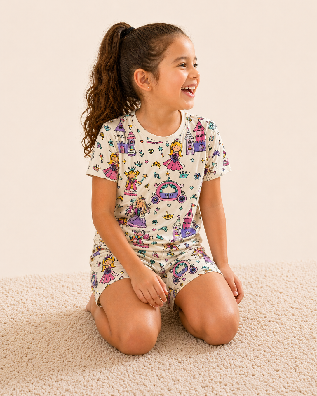 Princess Night Colour-In Short Sleeve Pyjama Set