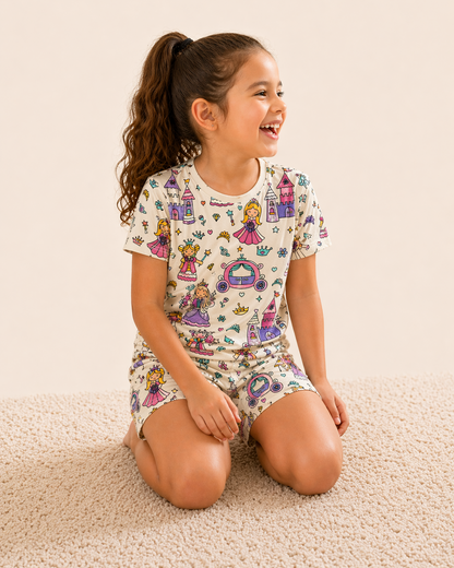 Princess Night Colour-In Short Sleeve Pyjama Set