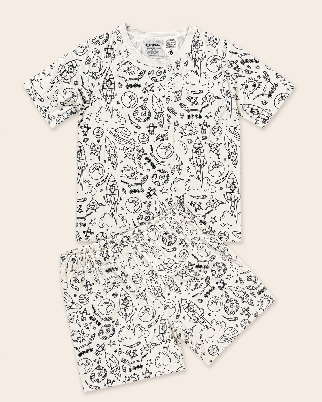 Little Galaxy Colour-In Short Sleeve Pyjama Set
